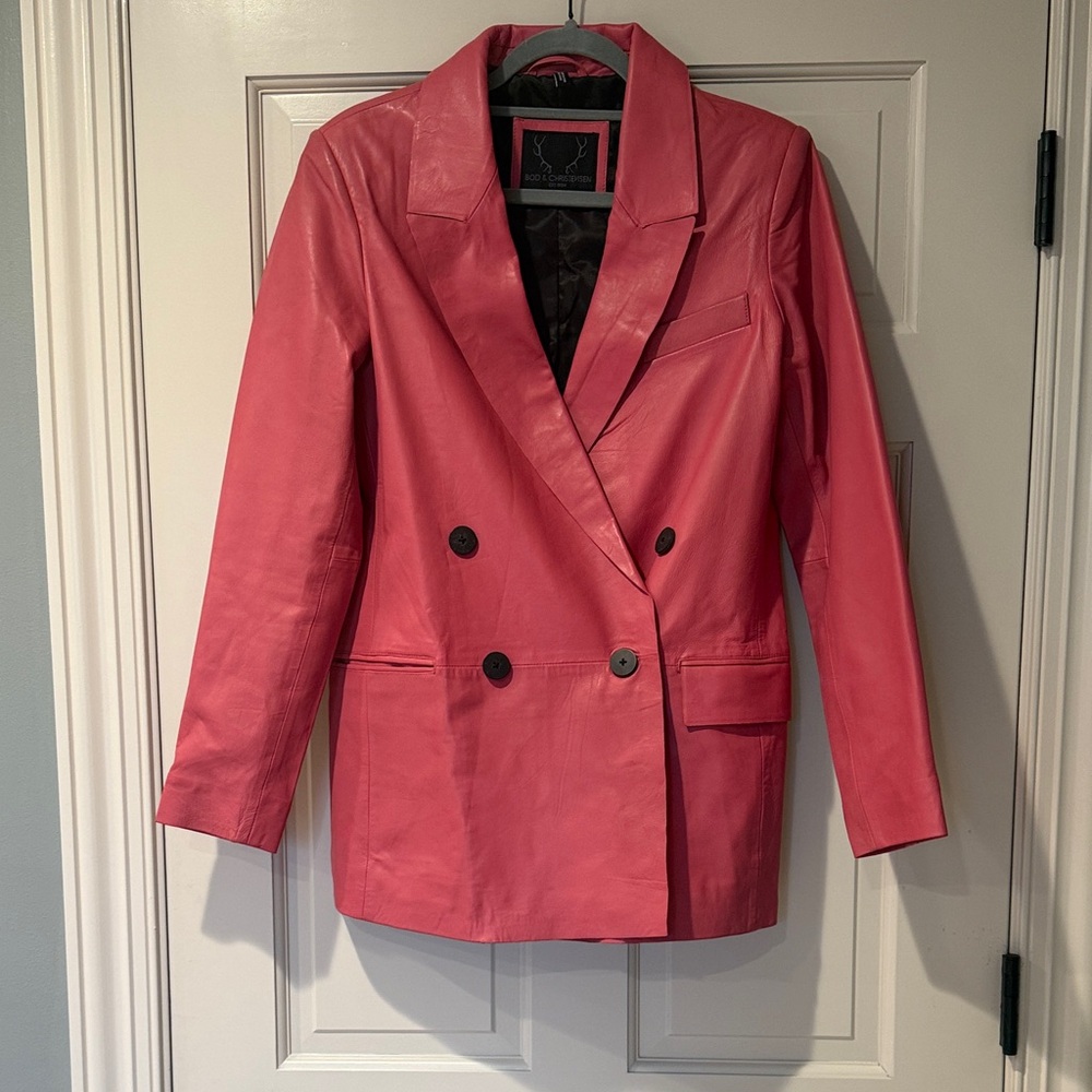 Women's Pink Leather Bod and Christensen Blazer